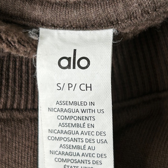 ALO Yoga Brown Crewneck Sweatshirt - Picture 6 of 11
